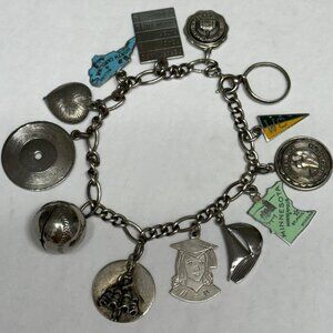 VINTAGE Sterling Silver Charm Bracelet